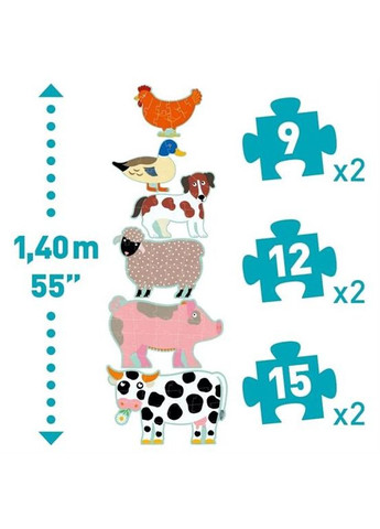 Пазл гигант Честь и друзья DJ07112 Djeco (362314200)