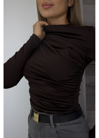 Базовый женский лонгслив с драпировкой Fashion Girl (361202845)