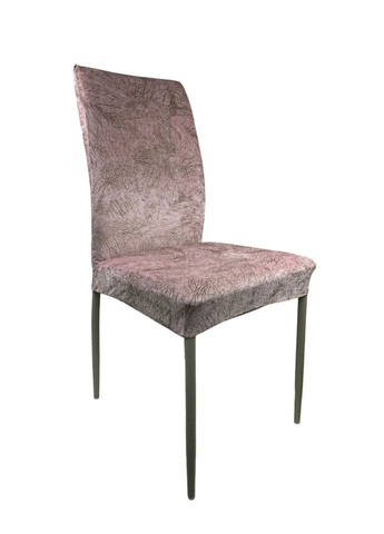 Чохол на стілець універсальний Evibu Туреччина Велюр текстурний рожевий 50700 No Brand (302506782)