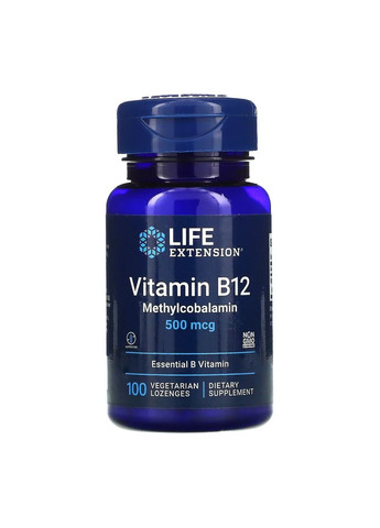 Витамин Б12 B12 500мкг - 100 леденцов Life Extension (285813572)