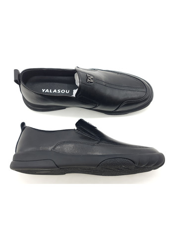 Черные чоловічі туфлі чорні шкіряні ya-11-16 26 см (р) Yalasou