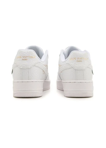 КРОССОВКИ ЖЕНСКИЕ NIKE AIR FORCE 1 X LOUIS VUITTON WHITE НАЙК АИР ФОРС 1 БЕЛЫЕ No Brand белые демисезоны (391017970)