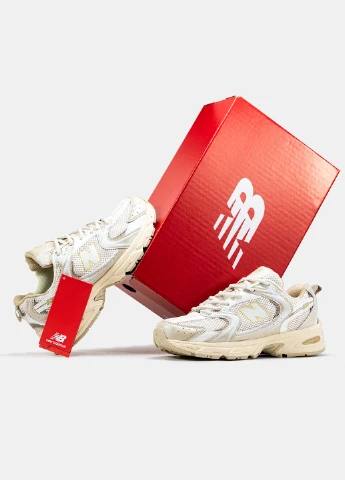 Кроссовки женские и мужские New Balance 530 beige | Нью Беланс 530 бежевые No Brand серые демисезоны (315683601)