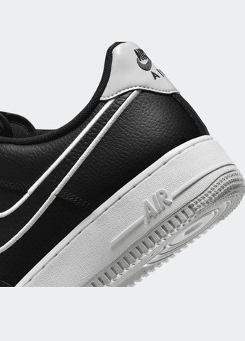 Чорні всесезон кросівки чоловічі air force 1 '07 fj4211-001 весна-осінь шкіра чорні Nike