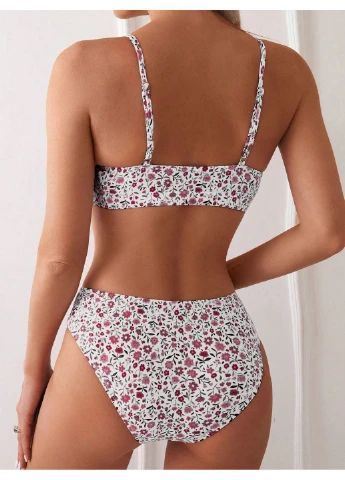 Бордовый летний купальник SHEIN