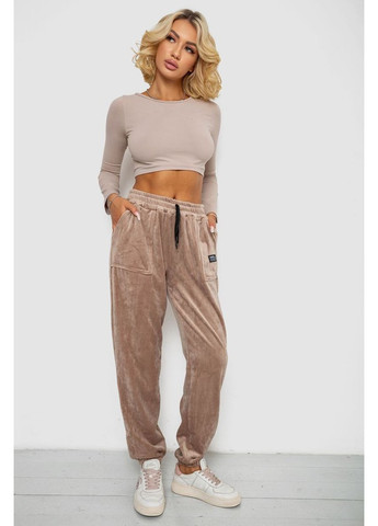 Спортивні штани велюрові жіночі на флісі, колір смарагдовий, 238R58645 Ager (356671928)