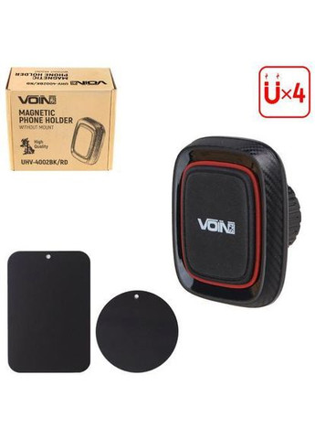 Держатель мобильного телефона UHV-4002BK/RD магнитный, без кронштейна VOIN (362607660)