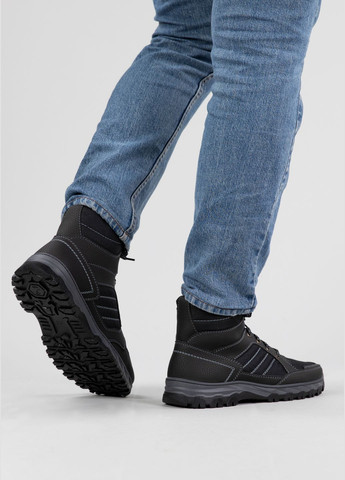 Черные зимние ботинки мужские зимние kl-shoes с мехом черные (б 10) Kluchkovskyy