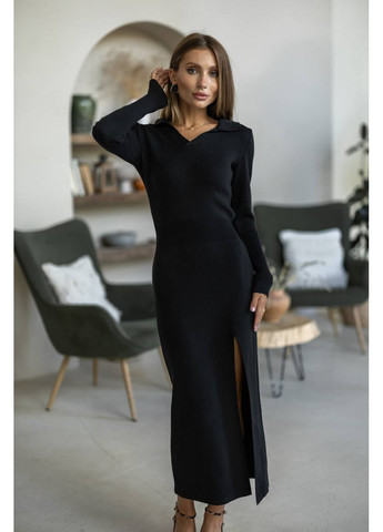 Чорна повсякденний сукня жіноча KaraMix однотонна
