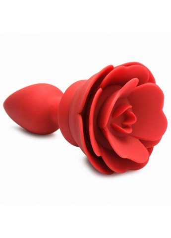 Анальная пробка с вибрацией и пультом Booty Sparks, со стоппером в виде розы, силиконовая, красная XR Brands (290850599)