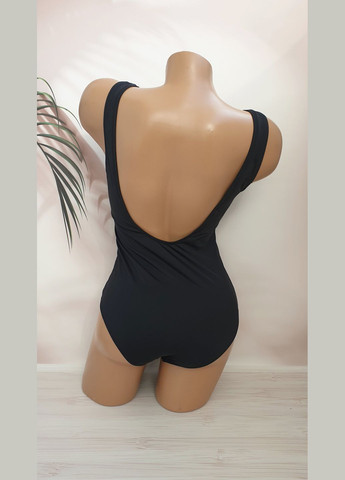 Черный летний женский слитный купальник слитный No Brand