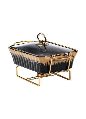 Мармит прямоугольный 1 литр керамический с подогревом черный Jooki (358706004)