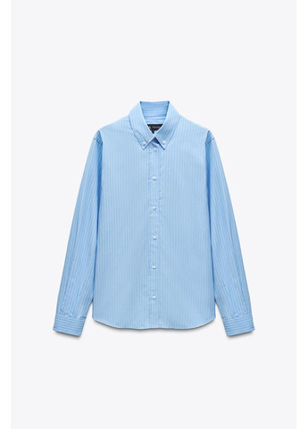 Смугаста поплінова сорочка Zara (352767192)