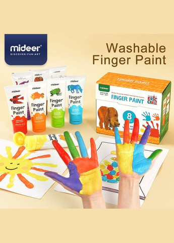 Дитячі пальчикові фарби 8 кольорів ( MD4110 ) MiDeer (338435356)