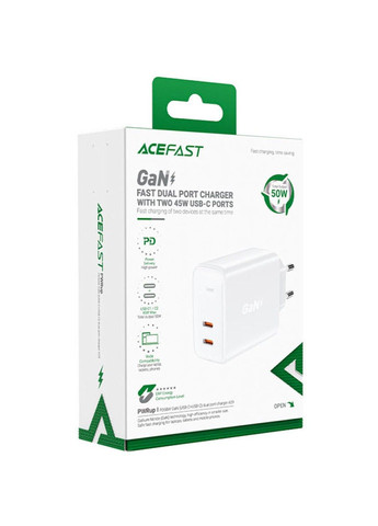СЗУ A29 PD50W GaN (USB-C+USB-C) dual port Acefast (294723514)