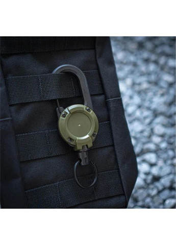 Карабін-брелок з висувним тросом 60 см Green No Brand (358205214)