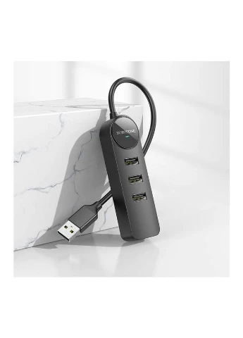 USB-Hub adapter(USB to USB3.0+USB2.0*3)(L=0.2M) Black (6941991104213) Borofone DH5 Erudite 4-in-1 (361347845)