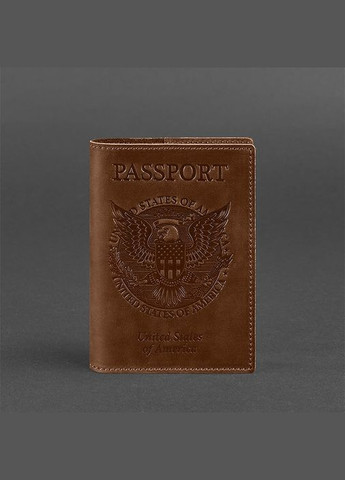 Шкіряна обкладинка для паспорта з американським гербом світло-коричнева (A-026586) BlankNote (329743019)