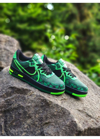 Комбіновані Осінні кросівки чоловічі nike air force 1 react naija найк аір форс 1 преміум No Brand