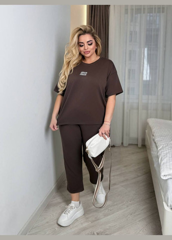 Повсякденний костюм двійка у кольорі: шоколад No Brand 200-1 (334101124)