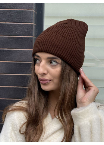 Шапка жіноча зимова з флісом біла No Brand (365811835)