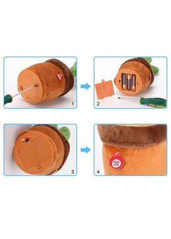 Танцующий плюшевый кактус - музыкальный современные Зарубежные песни, повторяет, танцует Fun Game (369179630)