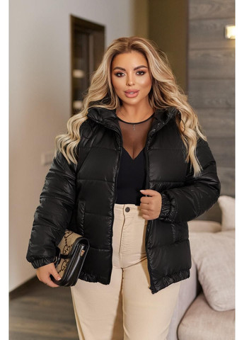 Черная демисезонная женская демисезонная курточка No Brand