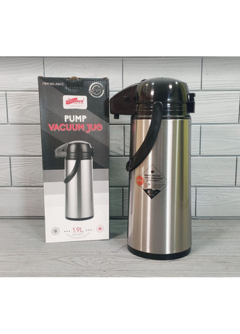 Термос вакуумный питьевой 1.9л из нержавеющей стали со стеклянной колбой FRU-267 Silver Frico (362191490)