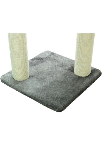 Дряпка-комплекс Altea для котів з іграшкою на мотузці сизаль/плюш сіра 40х40х117 см Trixie (362702768)