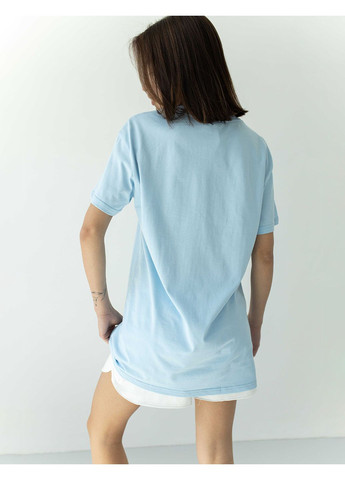 Светло-голубая унисекс футболка коттон (0011600sml3xl) Casual Trend №116