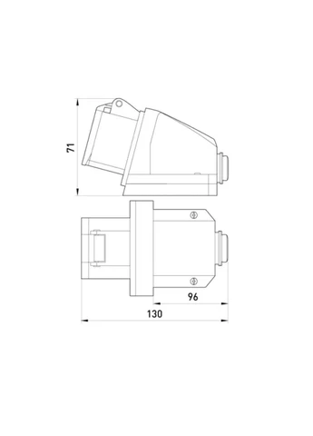 Розетка силовая с заземлением (e.socket.pro.5.16) 3p+N+PE (115) красный p012007 E.NEXT (397004562)