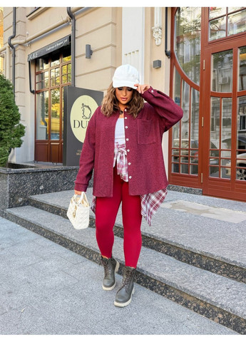 Бордовая рубашка No Brand