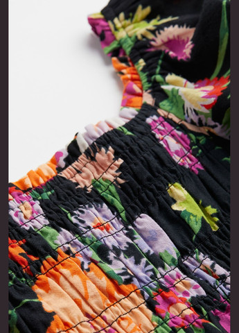 Чорна повсякденний плаття, сукня H&M з квітковим принтом