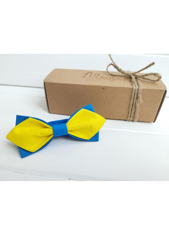 Краватка метелик жовто-блакитна ретро Major Style (367982952)