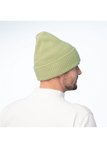 Шапка біні чоловіча ангора з вовною зелена AVA 237-094 LuckyLOOK 237-094M (322789152)