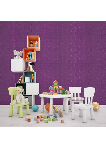 3D панель самоклеюча 700х770х3мм цегла Фіолетова (016-3) SW-000003248 Sticker Wall (364656679)