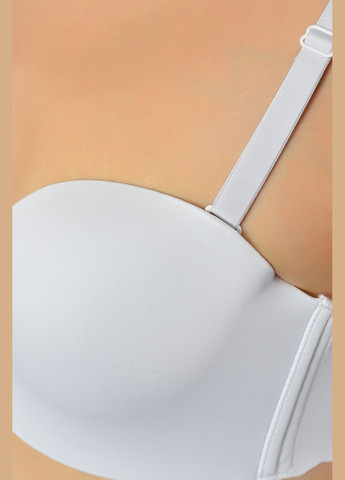 Белый бюстгальтер женский белого цвета чашка в Let's Shop полиэстер