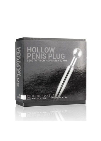 Полый уретральный стимулятор – Hollow Penis Plug, длина 7,5см, диаметр 12мм Sinner Gear Unbendable (314507759)