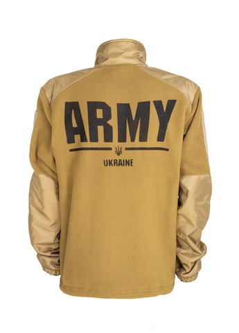 Кофта Tactic4Profi флис койот на молнии с планкой с принтом ARMY UKRAINE шелкография 4PROFI (305223049)