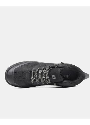 Черные демисезонные кроссовки мужские salomon outpulse mid gtx black саломон No Brand