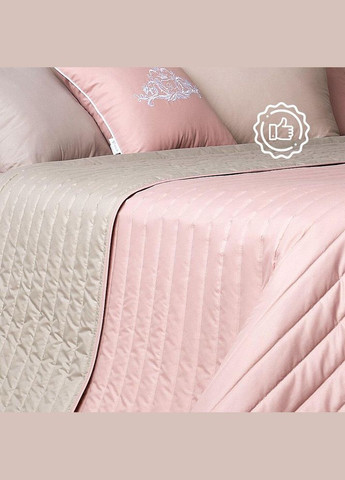 Покрывало на кровать 220х240 см. Люкс двухстороннее, прочная стежка ткани, антиаллергенное волокно пудра IDEIA (334726856)