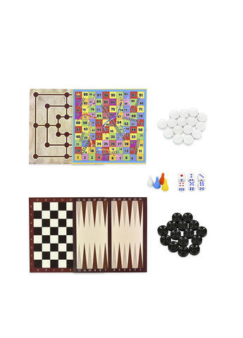 Набір настільних ігор Ігри для всієї родини колір різнокольоровий ЦБ-00276948 Strateg (329589542)