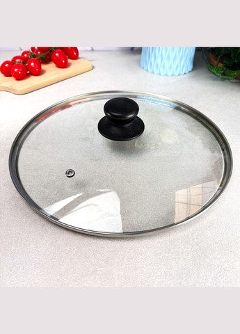 Скляна кришка з отвором для пари 24 см для кухонного посуду Gemini Gourmet Ardesto (324445550)