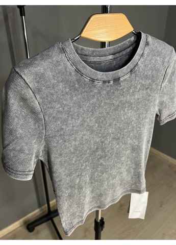 Футболка женская A-N 2747 варка тай-дай рубчик топ средняя длина базовая one size No Brand - (319315330)