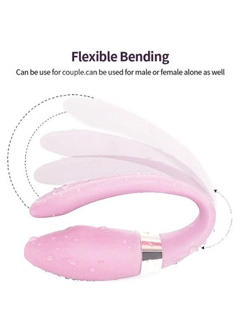 Вибратор прищепка женская с пультом управления для вагинальной и литоральной стимуляции розовый No Brand (339092293)