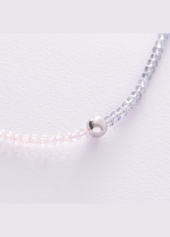 Серебряное колье Шарик с хрусталем 908-01487 38 Oniks (264392825)