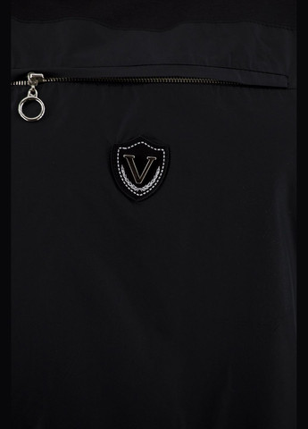 Жіноча однотонна спортивна футболка з кишенями, чорна (, ), 34119 Verda - (329727266)