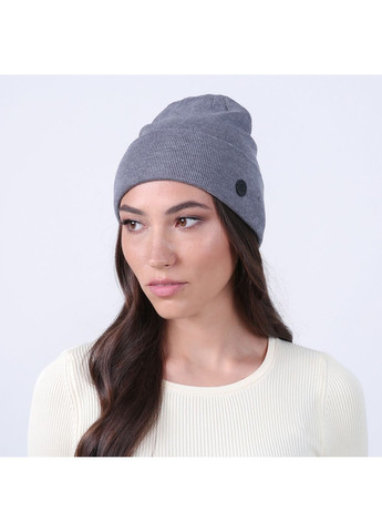 Шапка бини женская вискоза серая RILEY LuckyLOOK 899-551 (361298897)