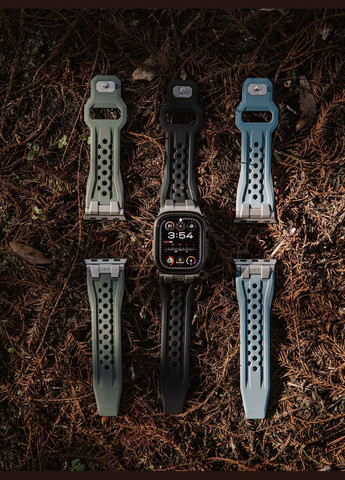 Ремінець для Apple Watch Ultra 2/Ultra-49-45-44-42mm, Monarch, Cloud Blue/Titanium UAG (330031958)