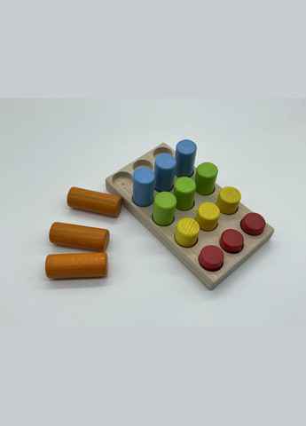 Конструктор деревянный для детей 17х10х7 см. разноцветный на 15 деталей из экоматериала. HM furnitura (330605614)